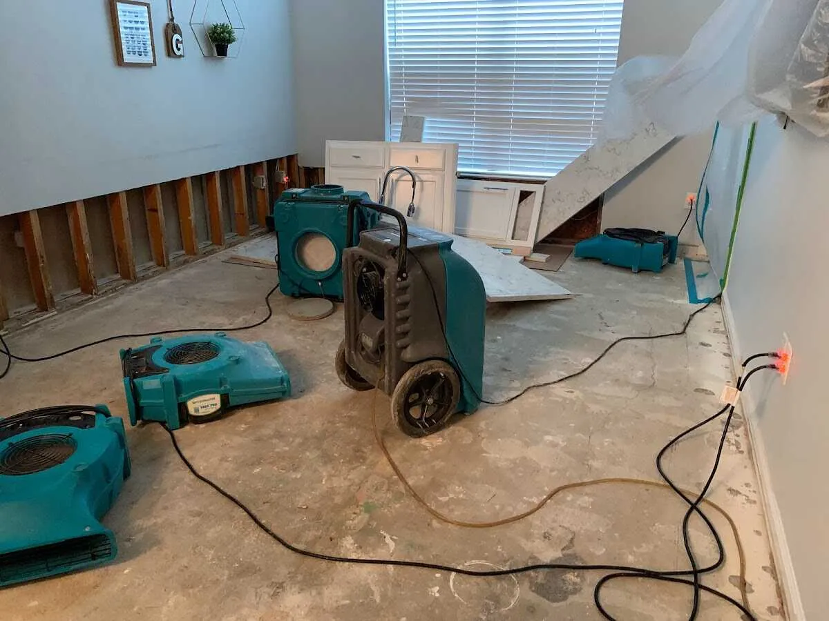 Dehumidifier in flood-cut room for Water Extraction & Removal in Camarillo